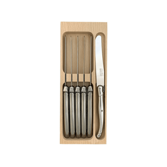 Andre Verdier Laguiole Debutant Table Knife Set of 6 Stainless Steel The Homestore Auckland