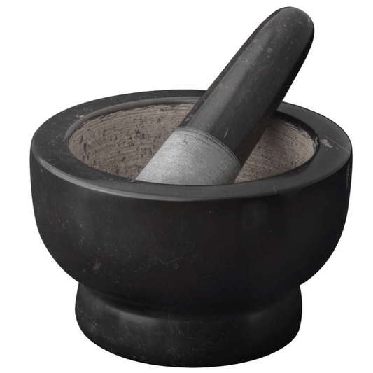 Avanti Marble Footed Mortar & Pestle Black Marble The Homestore Auckland