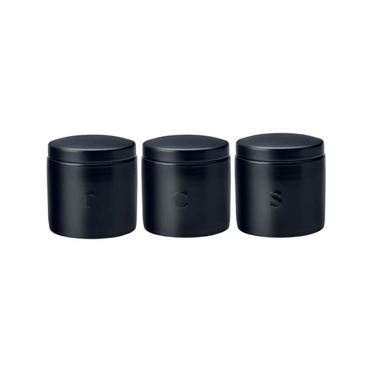 Maxwell & Williams Epicurious Canister 600ml Set of 3 Black The Homestore Auckland