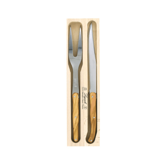 Andre Verdier Laguiole Carving Set Olive Wood The Homestore Auckland