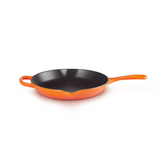 Le Creuset Signature Collection Cast Iron Round Skillet 26cm Volcanic Flame The Homestore Auckland