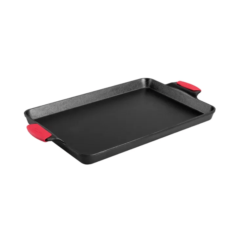 Lodge Cast Iron Baking Pan 39cm with Silicone Grips The Homestore Auckland