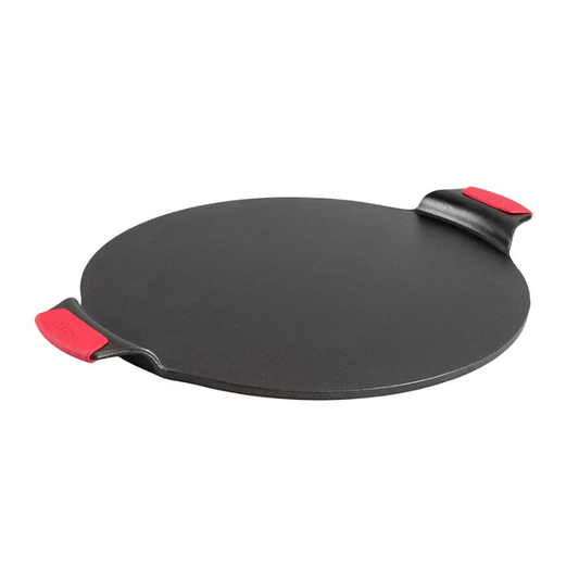 Lodge Cast Iron Pizza Pan 38cm With Silicone Grips The Homestore Auckland