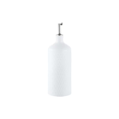Maxwell & Williams White Basics Diamonds Oil Bottle with Stainless Steel Pourer 500ml The Homestore Auckland