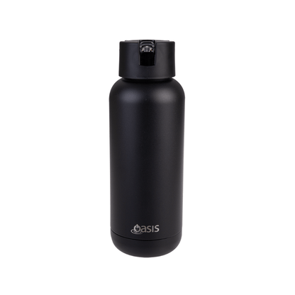 Oasis Moda Ceramic Reusable Bottle 1000ml Black The Homestore Auckland
