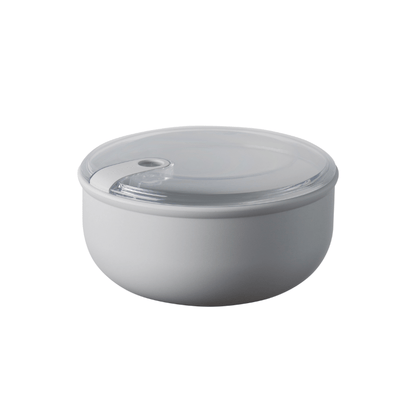 Omada Pull Box Round Container Grey 1.8L The Homestore Auckland