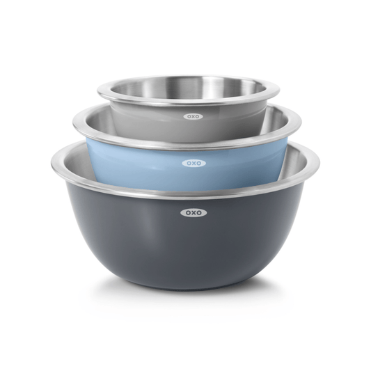 OXO Good Grips Stainless Steel Mixing Bowls Set 3-Piece The Homestore Auckland