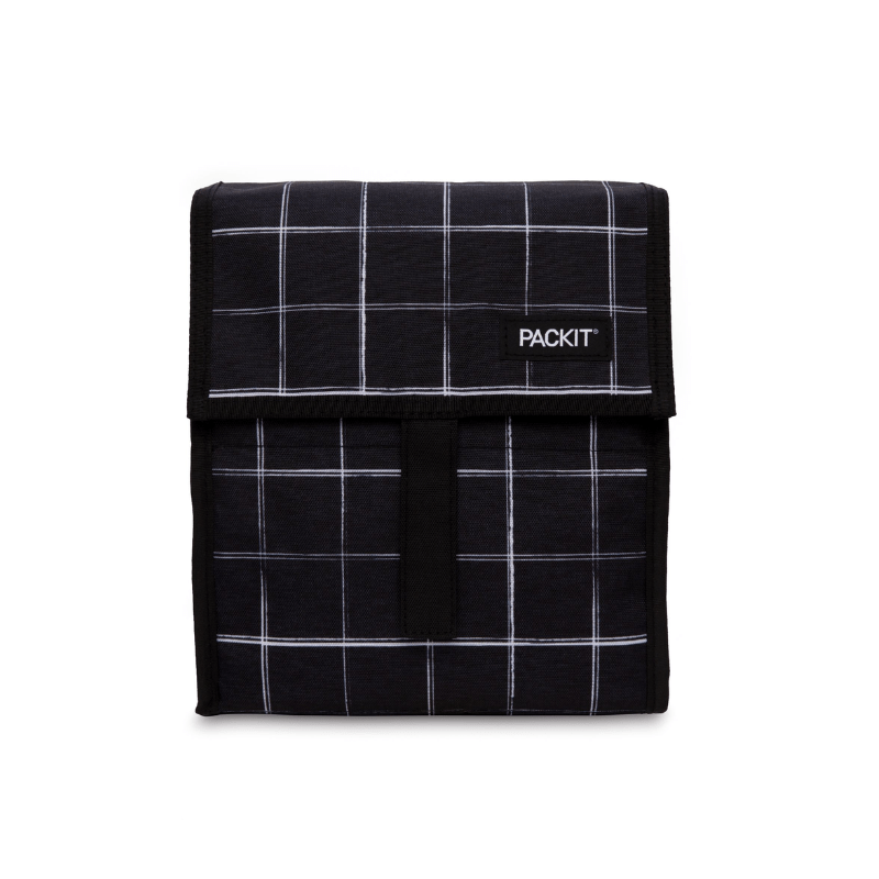 PackIt Freezable Lunch bag Black Grid The Homestore Auckland