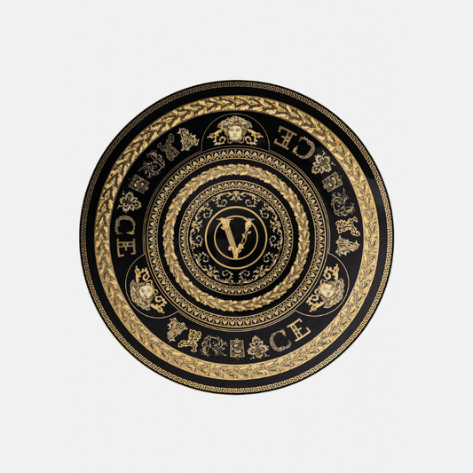 Versace Virtus Gala Black Service Plate 33cm The Homestore Auckland