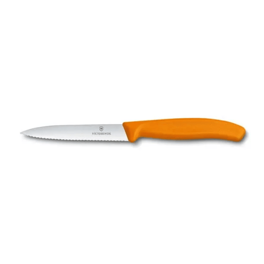 Victorinox Swiss Classic Vegetable Knife Serrated 10cm Orange The Homestore Auckland