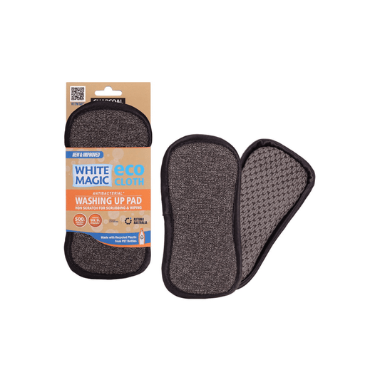 White Magic Eco Cloth Washing Up Pad Charcoal The Homestore Auckland