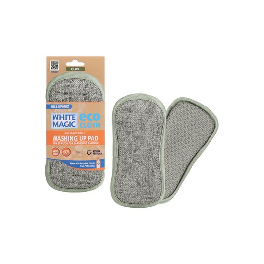White Magic Eco Cloth Washing Up Pad Olive The Homestore Auckland