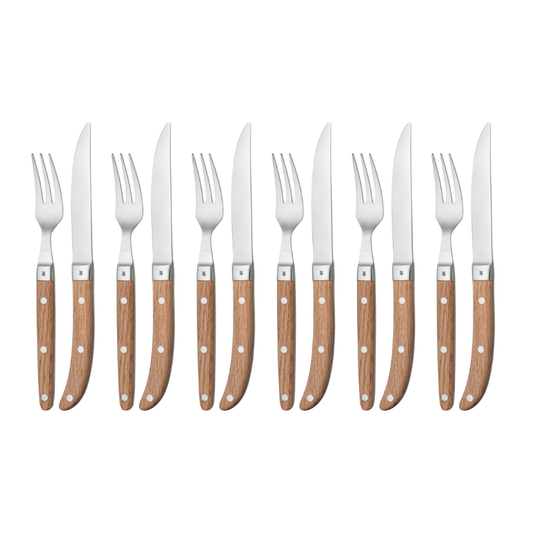 WMF Ranch Steak Knife & Fork  Set 12-Piece The Homestore Auckland