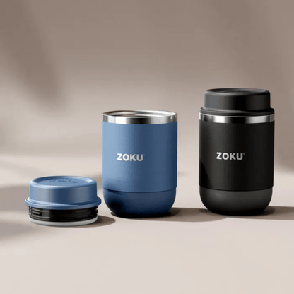 ZOKU Neat Stack Food Jar 465ml Blue The Homestore Auckland