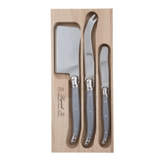 Andre Verdier Laguiole Cheese 3 Piece Set Mouse Grey The Homestore Auckland