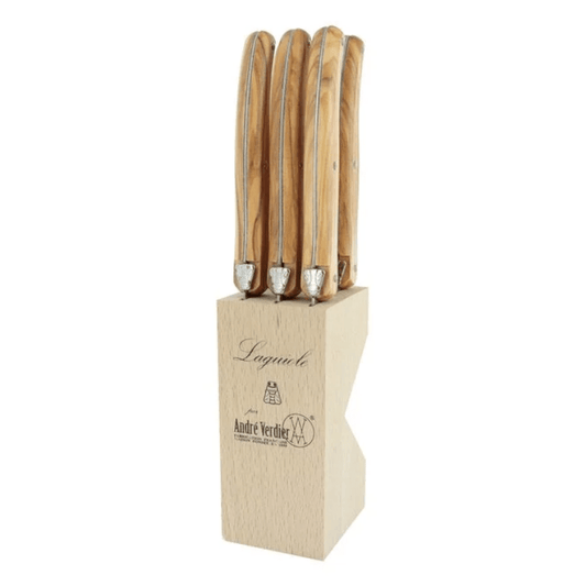 Andre Verdier Laguiole Steak Knife Set Of 6 Olivewood The Homestore Auckland