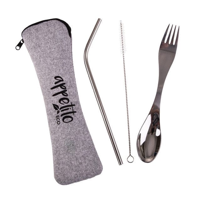 Appetito Stainless Steel Travelers Cutlery Set Of 3 The Homestore Auckland