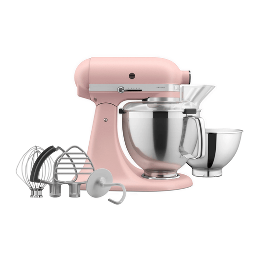 KitchenAid 4.8L Artisan Stand Mixer KSM195 Feathered Pink The Homestore Auckland
