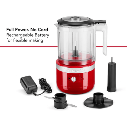 KitchenAid Cordless 5 Cup Food Chopper Empire Red The Homestore Auckland