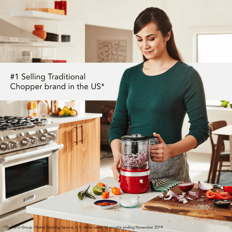 KitchenAid Cordless 5 Cup Food Chopper Empire Red The Homestore Auckland