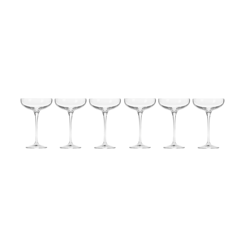 Krosno Harmony Champagne Coupe 240ml Set Of 6 The Homestore Auckland