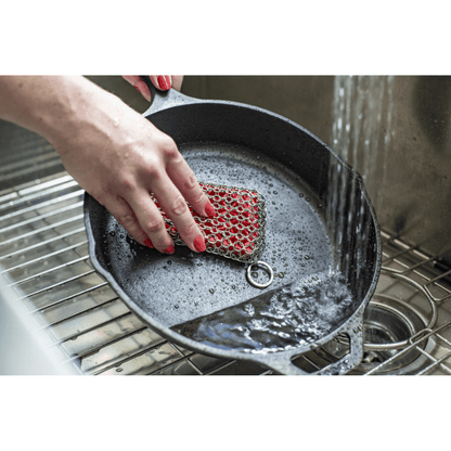 Lodge Chain Mail Scrubbing Pad Red The Homestore Auckland