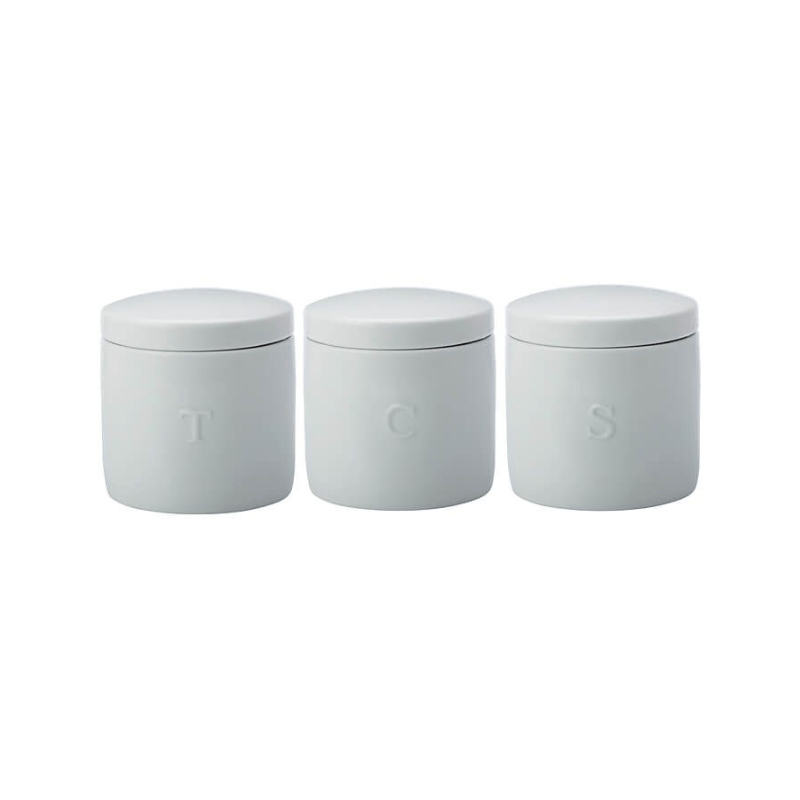 Maxwell & Williams Epicurious Canister 600ml Set of 3 White The Homestore Auckland