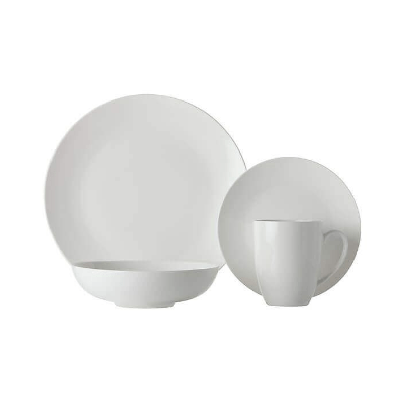 Maxwell & Williams White Basics Fitzrovia Coupe Dinner Set 16-Piece The Homestore Auckland