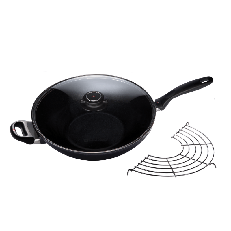 Swiss Diamond XD Classic+ Induction Non-Stick Wok With Lid 32cm The Homestore Auckland