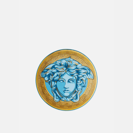Versace Medusa Amplified Blue Coin Plate 17cm The Homestore Auckland