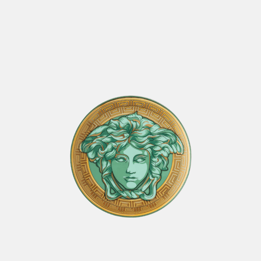 Versace Medusa Amplified Green Coin Plate 17cm The Homestore Auckland