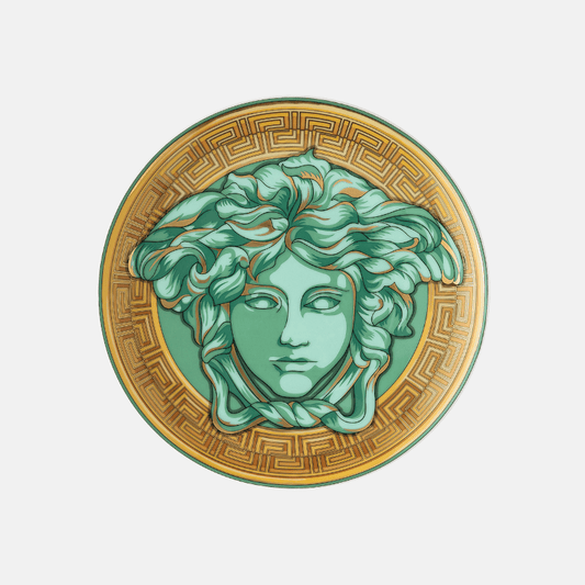 Versace Medusa Amplified Green Coin Service Plate 33cm The Homestore Auckland