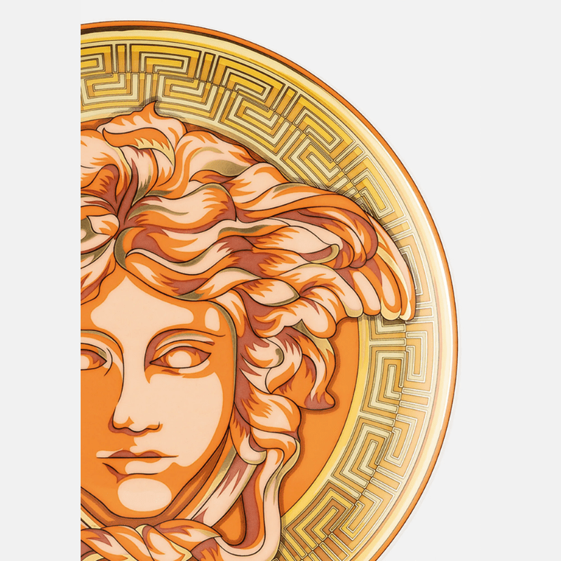 Versace Medusa Amplified Orange Coin Plate 17cm The Homestore Auckland