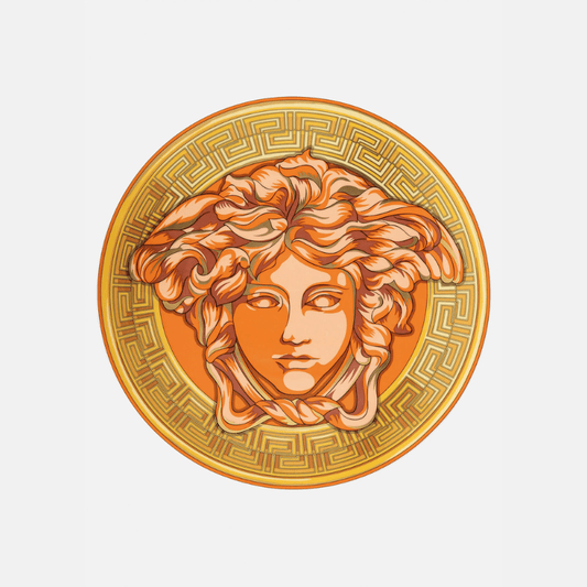 Versace Plates Versace Medusa Amplified Orange Coin Service Plate 33cm