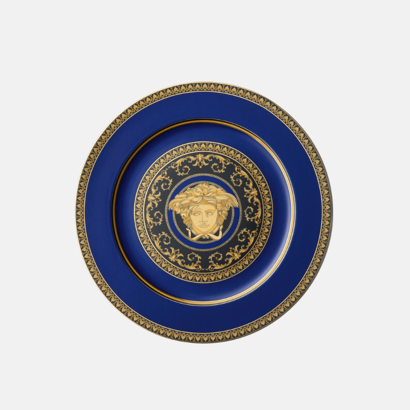 Versace Medusa Blue Service Plate 30cm The Homestore Auckland