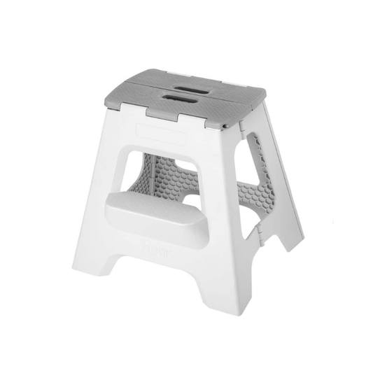 Vigar Compact 2-Step Grey Foldable Stool 40cm The Homestore Auckland