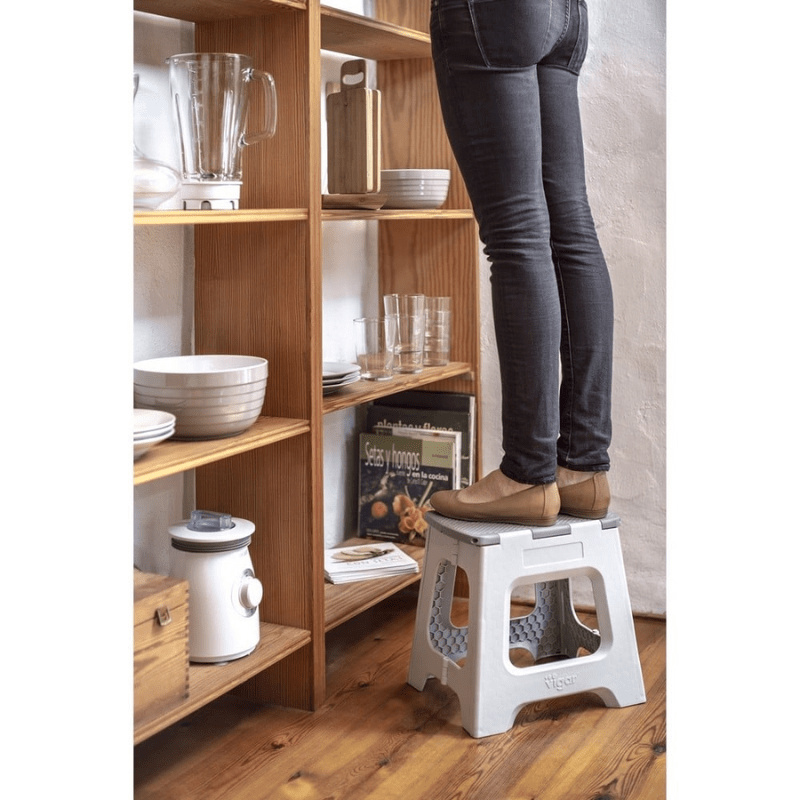 Vigar Compact Grey Foldable Stool 32cm The Homestore Auckland