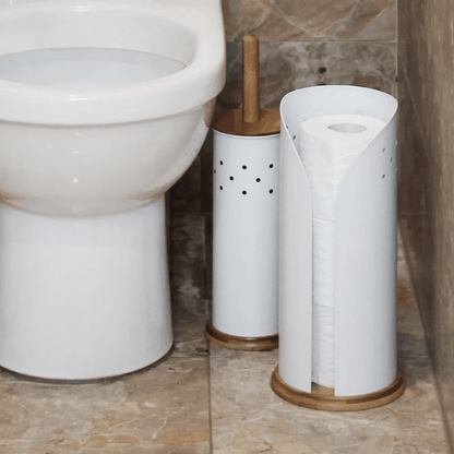 White Magic Eco Basics Toilet Roll Holder White The Homestore Auckland